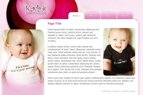 Kaylins Boutique website project