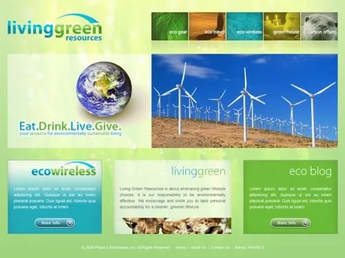 Living Green Resources website project