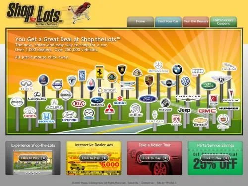 Shop The Lots website project