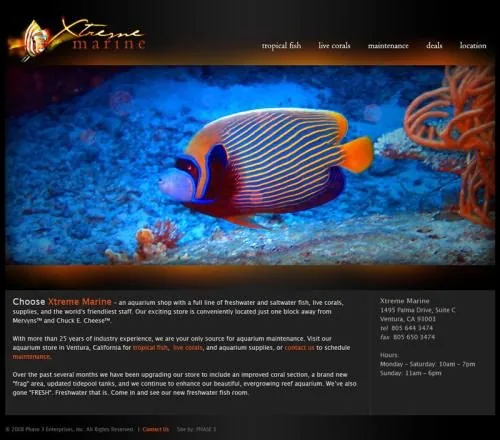 Xtreme Marine website project