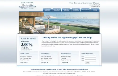 Unisonfinancial website project
