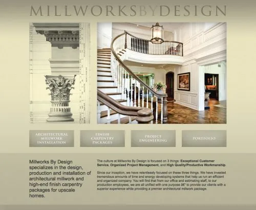 Web Desing Millworks website project