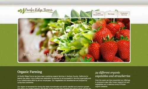 Pacridgefarms website project
