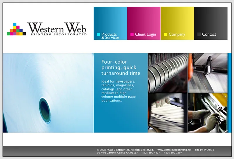 Western Web Printing website project